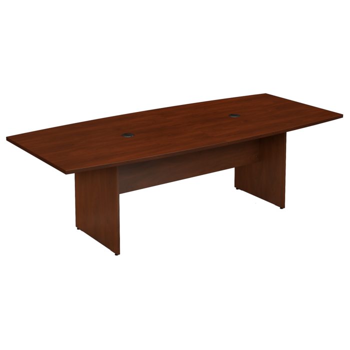 Bush Business Furniture 96W x 42D Boat Shaped Conference Table with Wood Base