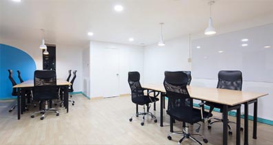 office with chairs and tables
